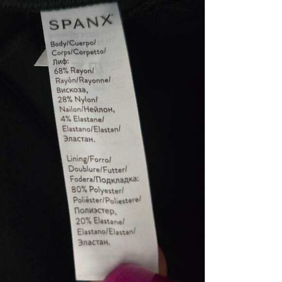 Spanx The Perfect Pant Slim Straight Closet Staple Black Faux Pocket Pants M - Picture 5 of 5